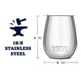 thumbnail image 4 of Vaso de vino YETI Rambler, 300 ml, con aislamiento al vacío, negro, 4 of 8