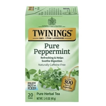 Twinings Herbal Tea Pure Peppermint -- 20 Tea Bags Pack of 3