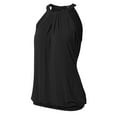 thumbnail image 3 of SunnyLady Blouse Sans Manches à Trou de Serrure pour Femmes, Haut Plissé Torsadé, 3 of 9