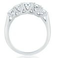 thumbnail image 2 of Pompeii 1 Ct 5-Stone Graduated Real Round Diamond Wedding Engagement Ring 14K White Gold, 2 of 2