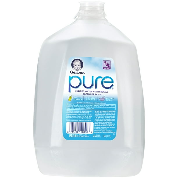 Gerber Pure Purified Water with Minerals Added for Taste, 1 Gallon