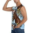 thumbnail image 3 of Balery Christmas Horse Men's Sleeveless Muscle Shirts Workout Tank Top, Moisture Wicking, Odor Protection-X-Large, 3 of 8