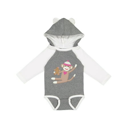 

Inktastic Sock Monkey Gingerbread Gift Baby Boy or Baby Girl Long Sleeve Bodysuit