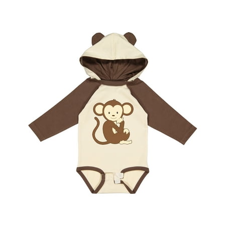 

Inktastic Monkey Thinking Gift Baby Boy or Baby Girl Long Sleeve Bodysuit