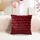 thumbnail image 1 of Funda de almohada de piel sintética | Funda de cojín para sofá, cama y coche | 45 x 45 cm | Gris, blanco, beige y rojo | Forro polar suave con cremallera oculta | Regalo decorativo para el hogar, 1 of 8