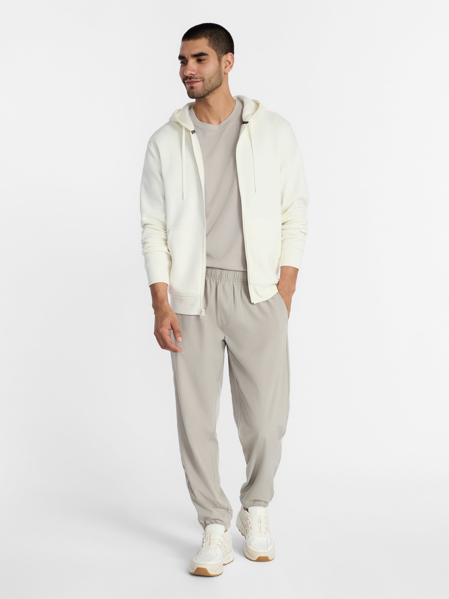 Athletic Works Men's and Big Men's Zip Up Fleece Hoodie Sweatshirt, Sizes S-5XLT