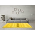 thumbnail image 3 of Ahgly Company Indoor Round Solid Yellow Modern Area Rugs, 8' Round, 3 of 4