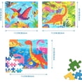 thumbnail image 5 of Rompecabezas de dinosaurios de madera para niños de 3 a 5 años, rompecabezas educativos de dinosaurios preescolares para niños y niñas, juguetes de aprendizaje de rompecabezas de piso para niños, 5 of 5
