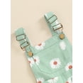 thumbnail image 5 of Bagilaanoe Toddler Baby Girl Summer Jumpsuit Shorts Sleeveless Daisy Romper Overalls 6M 12M 18M 24M 3T 4T Kids Short Pants Summer Clothes, 5 of 7