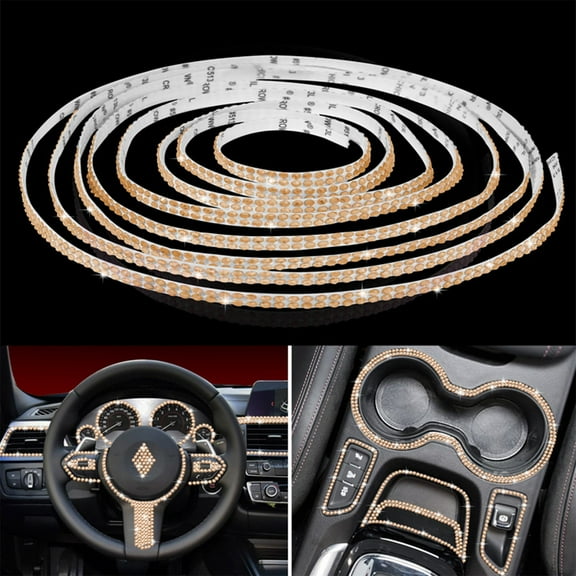 RNLUGM Car Accessories Interior Self Adhesive Shiny Crystal Car Decoration Sticker