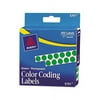 Handwrite-Only Permanent Self-Adhesive Round Color-Coding Labels in Dispensers 0.25" dia., Green, 450/Roll, 5791