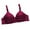 Wine, variant on Censtreet Woman's Embroidery Lace Thin Cup Bra,Ventilate Back Buckle Wirefree Bra,Comfort Adjustable Daily Underwear