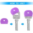 thumbnail image 4 of LHX YIN1YU1YU20 Pieces Key Caps Covers Tags Flexible Key Covers Plastic Key Identifier Rings For Easy Identifying Keys, 10 Colors (Semicircular Key Caps) Durable Design, 4 of 5