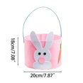 thumbnail image 3 of 2PCS Cute Easter Rabbit Cloth Basket Candy Eggs Buckets Party Decoration For Kids, 3 of 8