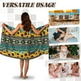 thumbnail image 5 of Yuyamidu Aztec Cow Print Wrap Towel for Women Sunflower Bath Wrap with Adjustable Closure Pocket Breathable Shower Towel Wrap for Adults Bathroom Towels Size L, 5 of 7