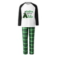 thumbnail image 4 of Family Matching Christmas Pajamas, Letter Print Long-Sleeved Tops + Plaid Trousers Sleepwear Outfits, 4 of 6