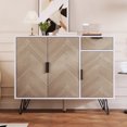 thumbnail image 1 of LLappuil Sideboard Storage Cabinet with Drawer and Height-Adjustable Shelves, 1 of 8