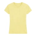 thumbnail image 7 of Shirts for Women Plus Size Slim Fit Solid Color Short Sleeve T Shirt Summer Women Blouses Yellow XL, 7 of 7