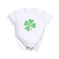 thumbnail image 1 of Timegard Haut de la Saint-Patrick pour Femmes Manches Courtes Graphique Cœur Confortable T-Shirt Décontracté, 1 of 6