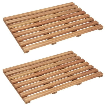 vidaXL Bath Mats 2 pcs Solid Acacia Wood 22"x14.6"