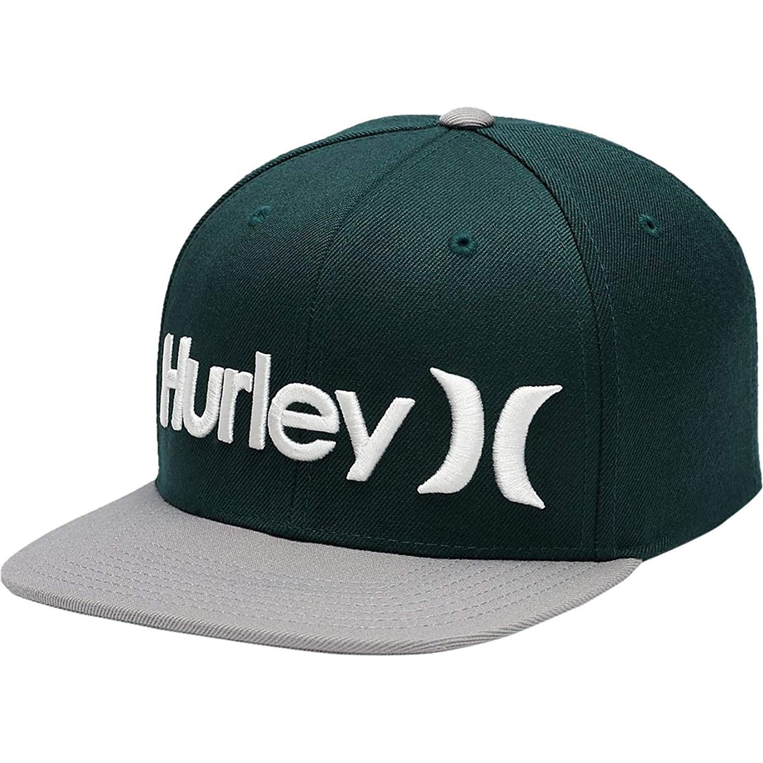 Hurley Men's One and Only Snapback Hat Cap Outdoor Green