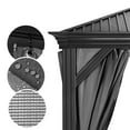 thumbnail image 5 of 12 ft. x 20 ft. Double Roof Hardtop Aluminum Patio Gazebo with Netting and Gray Curtains, 5 of 10