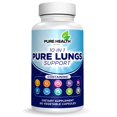 thumbnail image 1 of Suplemento Pure Lungs Support, limpiador pulmonar 10 en 1, 60 cápsulas, 1 of 8