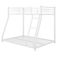 thumbnail image 4 of Kacho Bunk Bed, Twin Over Full Bunk Beds, Metal Bunk Bed Frame for Teens, Bunk Bed with Full-length Guardrails, for Bedroom Dorm, 3 Step Ladders, Easy to Assemble, No Box Spring Required, White, 4 of 7
