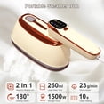 thumbnail image 2 of Travel Steamer Iron for Clothes, 1500W Portable Handheld Steamer Iron 5Mode with LCD Display 10s Fast Heating 180° Swivel Handle Powerful Wrinkle Remover, Garment Steamer for Home, Dorm, 2 of 8