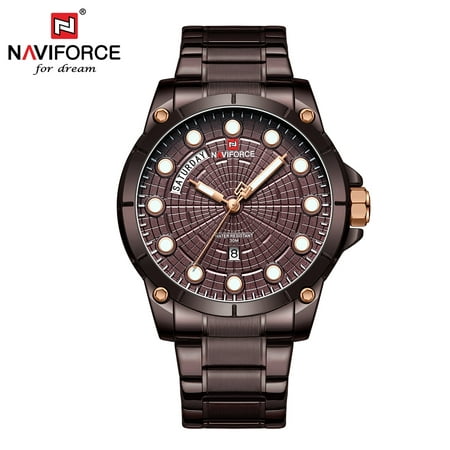 NAVIFORCE NF9152 Men Brand Quartz Watch Luminous Fashion Casual Outdoor Sports Male Waterproof Wristwatch Relogio Masculino with Gift