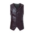 thumbnail image 2 of EGNMCR Débardeurs Hommes Rayé Mode Rétro avec Poches Simple Boutonnage Col Rabattu Débardeurs Blouse, 2 of 9