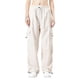 thumbnail image 1 of Amzcrzy Pantalones cargo informales para mujer: cintura elástica con cordón, bolsillos con solapa, estilo paracaídas/harem/jogging, holgados, cintura alta, tallas M-2XL. Beige, 1 of 5