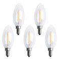 thumbnail image 1 of 5X Dimmable E12 2W Cob Edison Candle Flame Filamento LED Bombilla Lámpara 10 x 3.5cm, 1 of 5