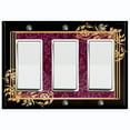 thumbnail image 1 of Metal Light Switch Plate Cover Elegant Victorian Floral Damask Frame Purple FRA080, 1 of 13