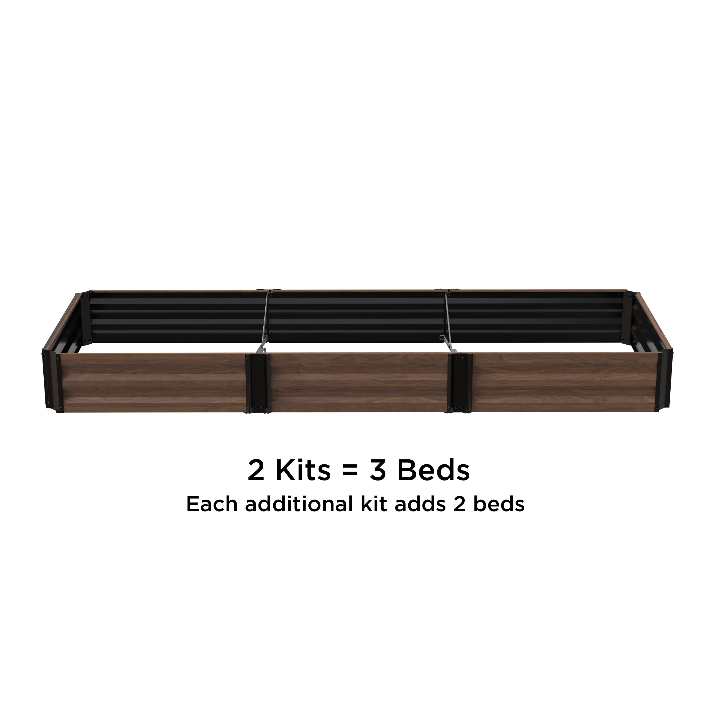 Panacea Expandable Raised Garden Bed - Rust Resistant Steel, Outdoor - 36 in Square, Brown