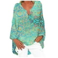 thumbnail image 1 of Gibobby Playera Termica Para Mujer Camisas de mujer Camisa superior suelta con estilo diario（Verde， L), 1 of 3
