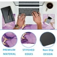thumbnail image 3 of Mouse Pad,Purple Marble Desk Mat for Desktop,Desk Pad with Non-Slip Base and Stitched Edge,Extended Mousepad for Office and Home 35.4X15.7 Inch, 3 of 7
