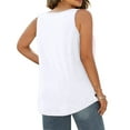thumbnail image 4 of MOSHU Plus Size Tank Tops for Women Henley Sleeveless Shirts Summer Button Down Womens Tops, 4 of 7