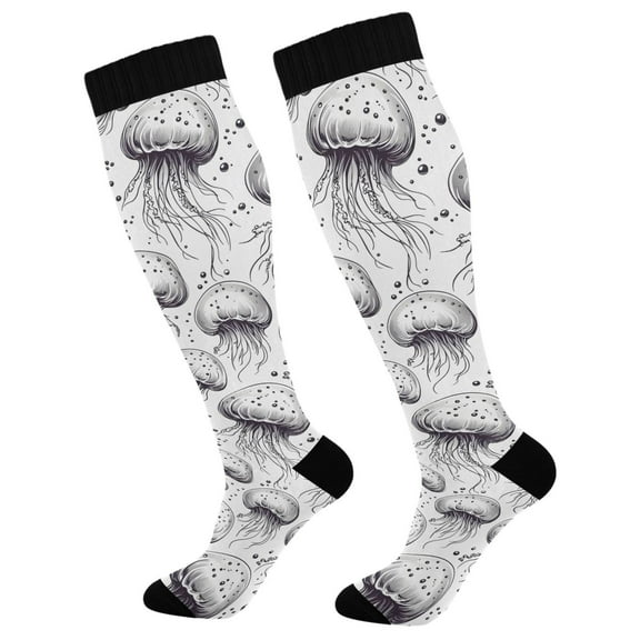 joogoo Jellyfish Socks Women Men Knee High Sock