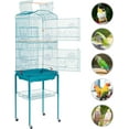 thumbnail image 4 of 64-inch Play Open Top Medium Small Bird Cage with Detachable Rolling Stand for Parrot Lovebirds Finches Canaries Parakeets Cockatiels Budgie Parrotlet Conures, 4 of 10