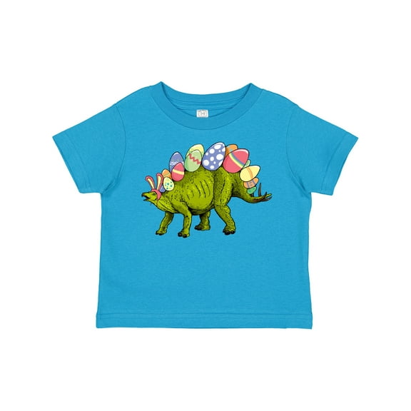 Inktastic Easter Bunny Stegosaurus with Eggs and Pink Ears Boys or Girls Toddler T-Shirt