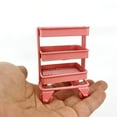 thumbnail image 5 of Biplut Iron 3 Tier Trolley Storage Rack DIY Doll House Kitchen Furniture with Wheels, 5 of 13