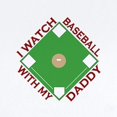 thumbnail image 2 of CafePress - Watch Baseball With Daddy Infant Bodysuit - Baby Light Bodysuit, Size Newborn - 24 Months, 2 of 4