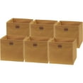 thumbnail image 1 of Simple Houseware Paquete De 6 Cestas Cúbicas Con Asas, Color Canela, 1 of 5