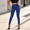 thumbnail image 6 of Admvng Women's Stretch Leggings with Button Detail High Waist Casual Work Pants, 6 of 9
