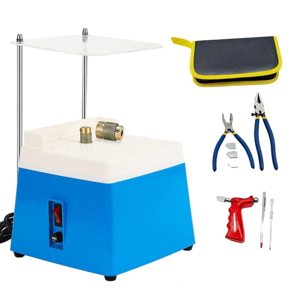 Glass Angle Grinders,Professional Stained Glass Grinder,with 5/8" and 1" Diamond Grinding Bits and Baffle,4200RPM Mini DIY Grinding Tool Kit