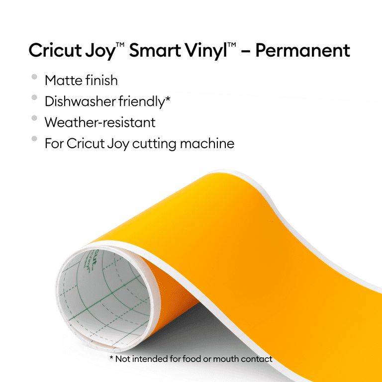 Cricut Joy™ Smart Vinyl™ – Permanent (10 ft / 3 m), Yellow