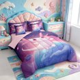 thumbnail image 2 of Manfei Kawaii Axolotl 7 Pieces Full Size Bedding Sets,Ocean Aniaml Salamander Full Size Bed in a Bag,Pink Reversible, 2 of 7