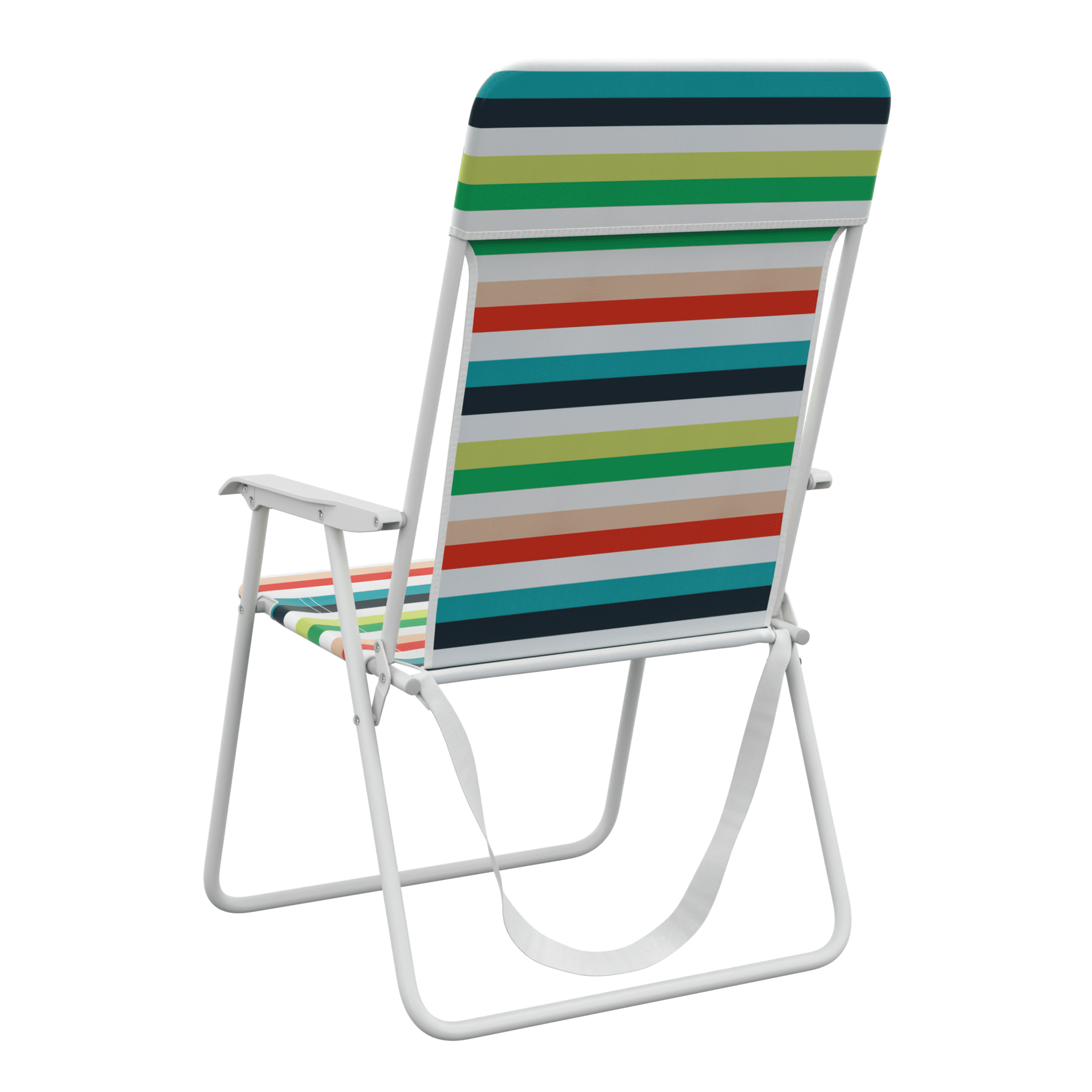 Mainstays Steel Folding Beach Chair, Multi Stripe