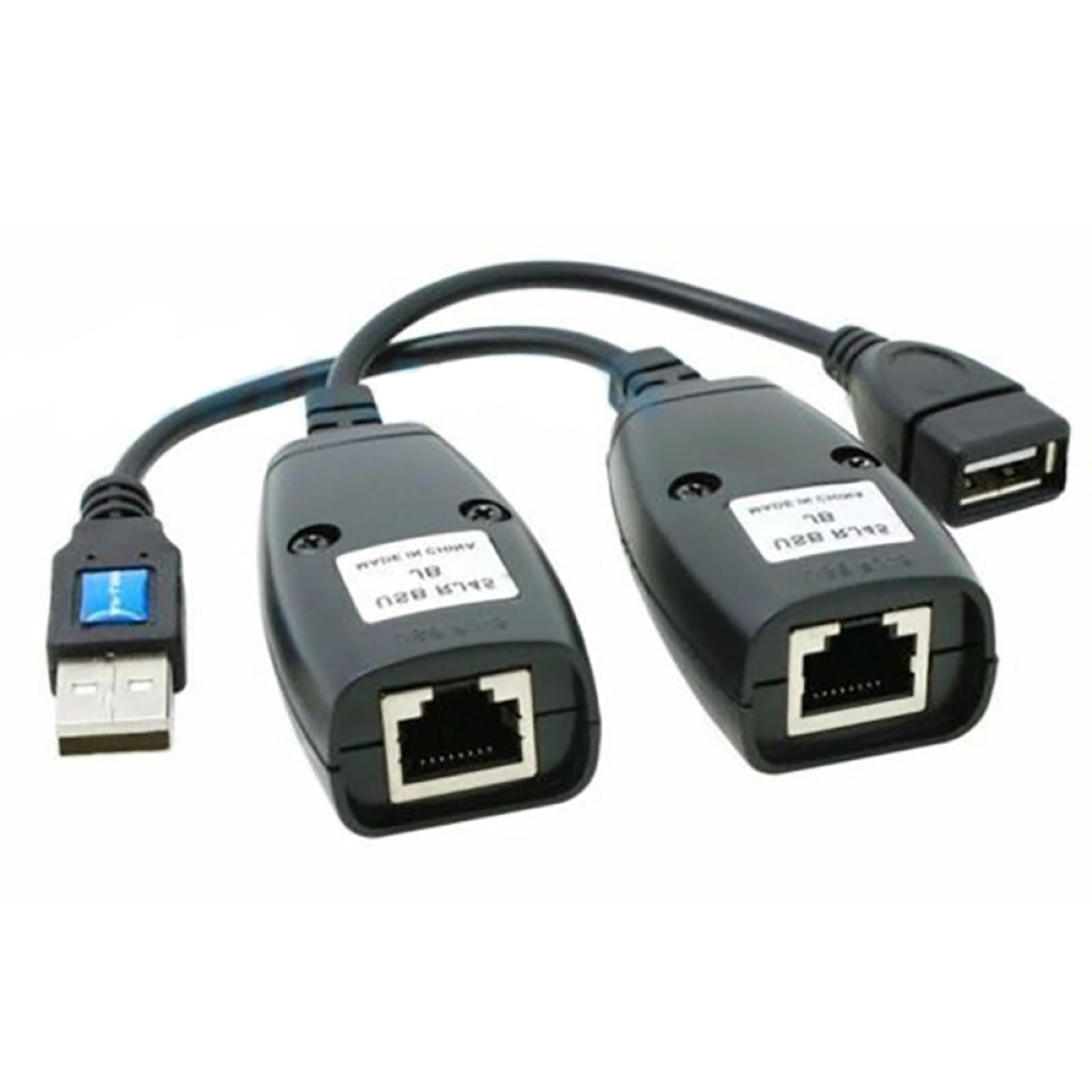 USB 2.0 to RJ45 Adapter Set Extend USB Range Up to 150ft for Cameras, Printers, and Peripherals, No External Power Needed